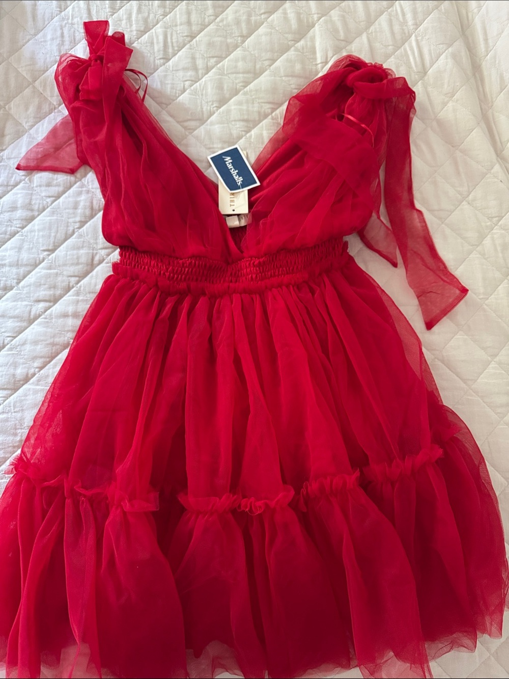 Marshalls Red Tulle Girls Formal Dress